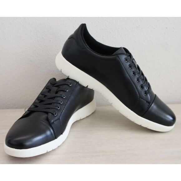 Stacy Adams 25294-001 Men's Sz 9.5M Black Leather Hawkins Cap Toe Sneakers - Picture 2 of 11